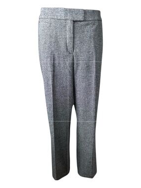 INVESTMENTS By Dillards Straight Leg Trousers in Black & White Tweed, Size 12S.